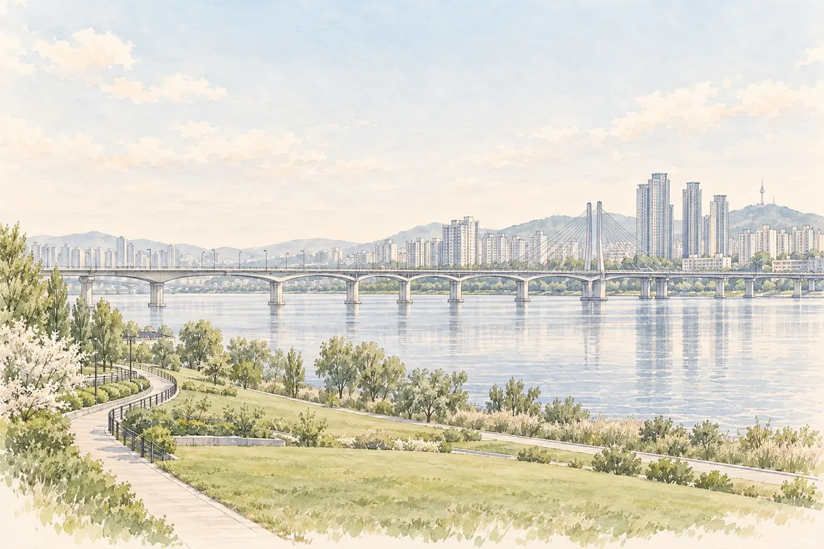 Illustration of Banpo / Jamwon; not Liftique Dermatology Clinic or its building
