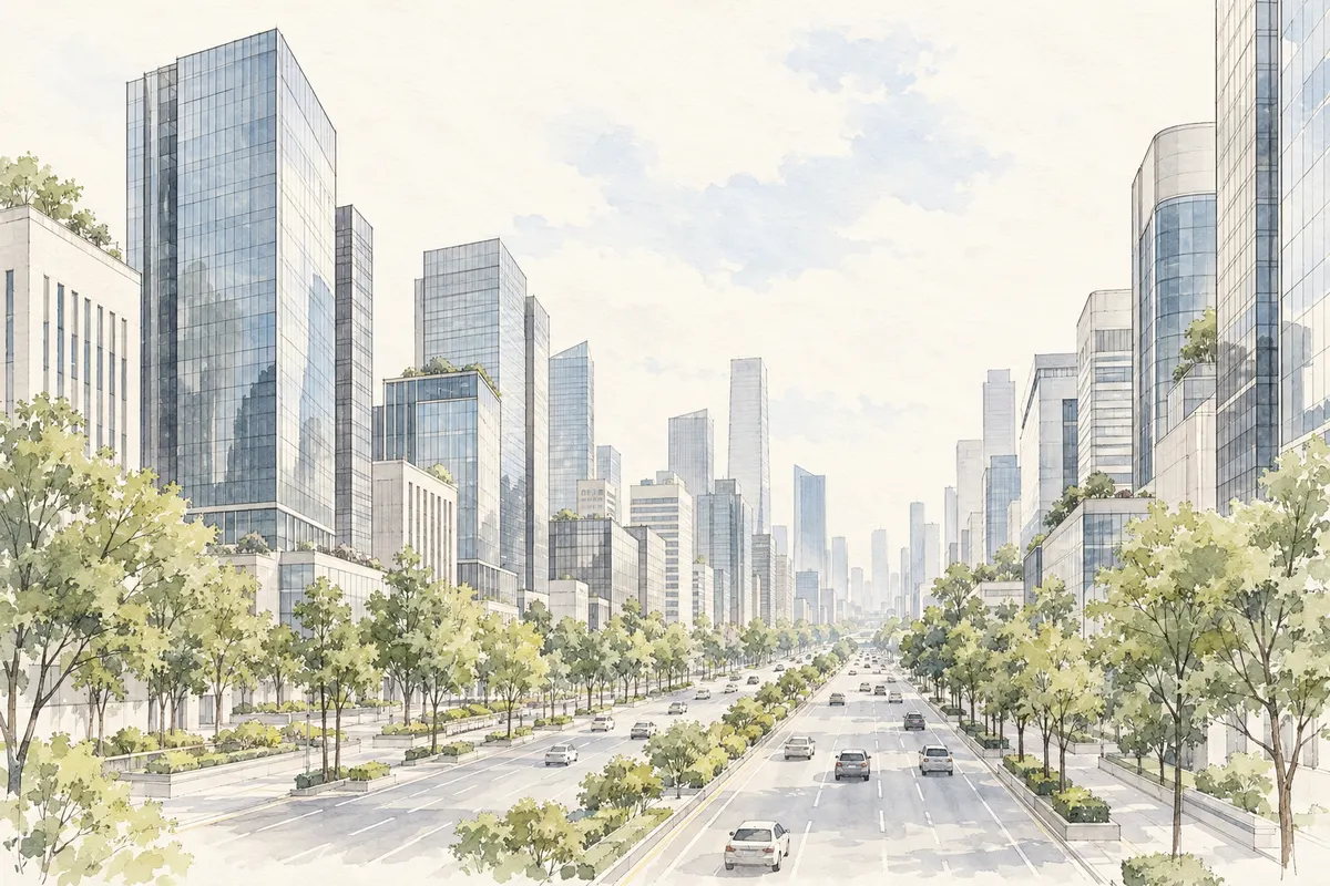 Illustration of Gangnam Station; not Dr. Evers Gangnam or its building