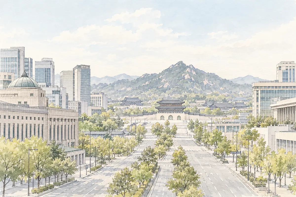 Illustration of Jongno / Gwanghwamun / City Hall; not LEIN Clinic or its building