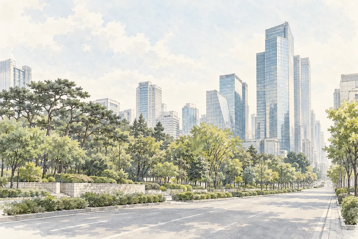 Illustration of Seolleung / Samseong; not Dr. Evers Seolleung or its building