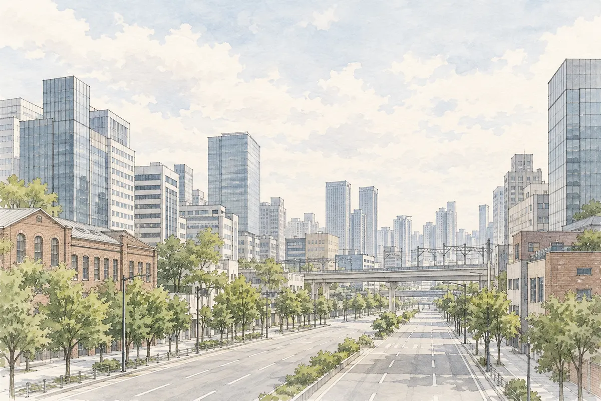 Illustration of Yeongdeungpo / Guro; not Dr. Designer Clinic Yeongdeungpo or its building